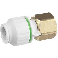 Flomasta Plastic Push-Fit Straight Tap Connector 15mm x 3/4" (155HY)