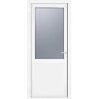 Crystal 1-Panel 1-Obscure Light Left-Handed White uPVC Back Door 2090mm x 920mm (155KF)