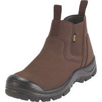 Site Merrien Size 8 Brown Steel Toe Cap Safety Dealer Boots (155XR)