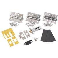 Smith & Locke Fire Rated Fire Door Latch Pack Polished Stainless Steel (1570K)