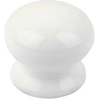 Smith & Locke Traditional Cabinet Door Knobs Porcelain White 38mm 2 Pack (1571V)
