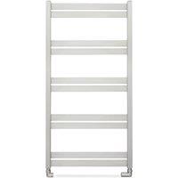 Time 1030mm x 530mm 1185BTU Silver Flat Designer Towel Radiator (157KL)