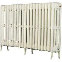 Arroll 660mm x 1234mm 5323BTU White Cast Iron 4 Column Radiator (1583F)
