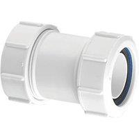 McAlpine Z28M Compression Straight Coupler White 50mm x 50mm (1586P)