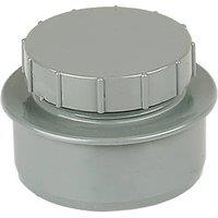 FloPlast Push-Fit Screw-On End Cap Grey 110mm (16026)