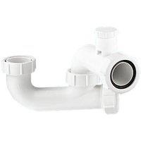 McAlpine SM10V 1 1/2" Anti-Siphon Bath P Trap White 40mm (1606P)