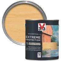 V33 2.5Ltr Clear Satin Solvent-Based Exterior Wood Stain (160TL)
