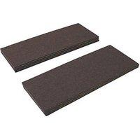 Essentials Brown Rectangular Self-Adhesive Felt Pads 200mm x 80mm 20 Pack (161XG)
