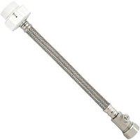 Fluidmaster Flexible Hose Connector 300mm with Isolating Valve 15mm x 1/2" x 300mm (1622G)