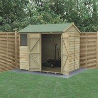 Forest Beckwood 7' 6" x 6' (Nominal) Reverse Apex Shiplap Timber Shed with Base & Assembly (162PW)