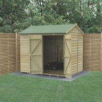 Forest Beckwood 7' 6" x 6' (Nominal) Reverse Apex Shiplap Timber Shed with Base (162RF)