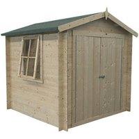 Shire Bradley 7' x 7' (Nominal) Apex Timber Log Cabin (1632X)