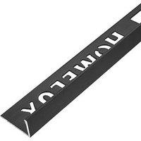 Homelux 9mm Straight Aluminium Tile Trim Black 2.5m (163JE)
