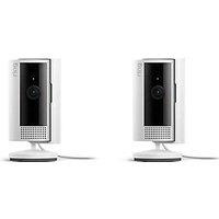 Ring Mains-Powered White Wired 1080p Indoor Cylinder Smart Cameras (2nd Gen) 2 Pack (163KC)