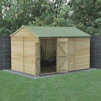 Forest Beckwood 11' 6" x 8' (Nominal) Reverse Apex Shiplap Timber Shed with Base (163PW)