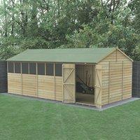 Forest Beckwood 19' 6" x 10' (Nominal) Reverse Apex Shiplap Timber Shed with Assembly (163RF)