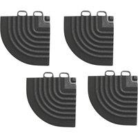 Swisstrax Ribtrax Pro Corner Jet Black 63mm x 63mm 4 Pack (164YU)