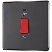 LAP 45A 1-Gang DP Cooker Switch Slate Grey with LED (165KJ)