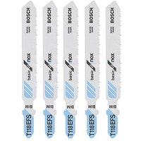Bosch T118EFS Sheet Stainless Steel Jigsaw Blades 83mm 5 Pack (166FX)