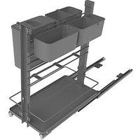 Hafele Anthracite Pull-Out Kitchen Shelves with 4 Baskets 300mm (167JY)