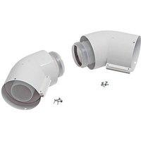 Vaillant 60/100 Flue Elbows White 45 2 Pack (167KK)