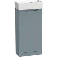 Memo Bathroom Vanity Unit with Basin Matt Soft Blue 397mm x 210mm x 860mm (168CH)