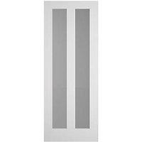 2-Clear Light Primed White Wooden Shaker Internal Door 1981mm x 838mm (168FA)