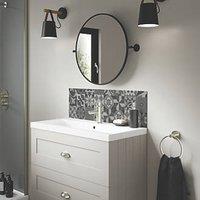 Splashwall Abruzzo Vanity Splashback Matt Grey 250mm x 800mm x 4mm (168KU)