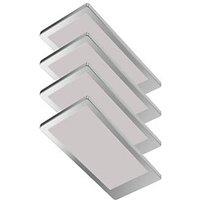 Sensio Neo Pro Rectangular LED Under Cabinet Lights Steel 19.2W 290 - 310lm 4 Pack (168PE)