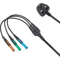 Kewtech 4mm Mains Test Lead 13A Plug Adaptor 1.16m (1694P)