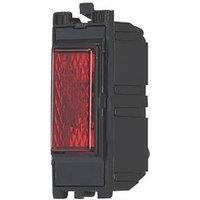 Contactum Red Neon Power Indicator with Black Inserts 230V (169RV)