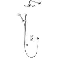 Aqualisa Visage Gravity-Pumped Rear-Fed Chrome Thermostatic Smart Shower with Drencher (171JK)
