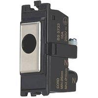 Contactum 16A Modular Flex Outlet Brushed Steel with Black Inserts (171RX)