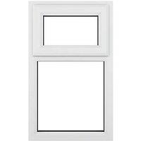 Crystal Top Opening Clear Triple-Glazed Casement White uPVC Window 905mm x 965mm (172JM)