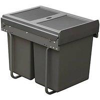 Hafele Kitchen Cabinet Pull-Out Bin Grey 40Ltr (172JY)