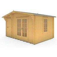 Shire Bourne 13' 6" x 10' (Nominal) Apex Timber Log Cabin (172TJ)