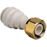 JG Speedfit Plastic Push-Fit Straight Tap Connector 15mm x 3/4" (17338)