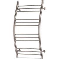 Time 900mm x 500mm 900BTU Silver Curved Designer Towel Radiator (173KL)
