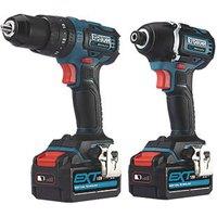 Erbauer 18V 2 x 5.0Ah Li-Ion EXT Brushless Cordless Twin Pack (173XP)