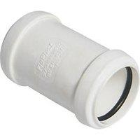 FloPlast Push-Fit Straight Coupler White 40mm x 40mm (17406)