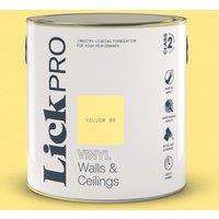 LickPro 2.5Ltr Yellow 06 Vinyl Matt Emulsion Paint (174TM)