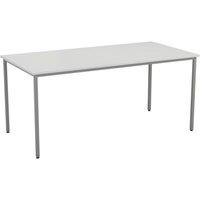 TC Group Rectangular Office Table White/Silver 1600mm x 800mm (174TT)