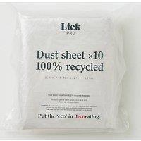 LickTools Polyethylene Dust Sheets 3.65m x 3.65m 10 Pack (174VX)