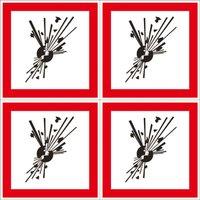 Essentials Explosive Hazard GHS Labels (Sheet) 100mm x 100mm (174YU)
