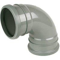 FloPlast Push-Fit 92.5 Double Socket Bend Grey 110mm (17584)