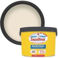 Sandtex 10Ltr Fine Textured Ivory Stone Masonry Paint (17662)