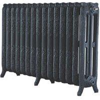 Arroll 760mm x 1234mm 7370BTU Black Cast Iron 3 Column Radiator (1768P)
