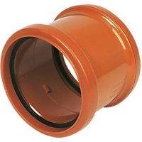 FloPlast Push-Fit Double Socket Underground Pipe Coupling 110mm (17823)
