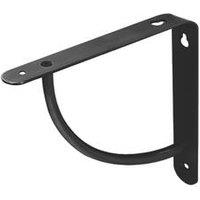 Essentials Cove Shelf Brackets Black 180mm x 180mm 4 Pack (178VJ)