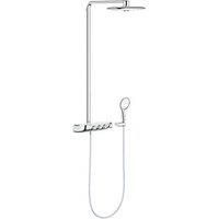 Grohe Rainshower SmartControl Duo 360 HP Rear-Fed Exposed Chrome Thermostatic Shower System (180XT)